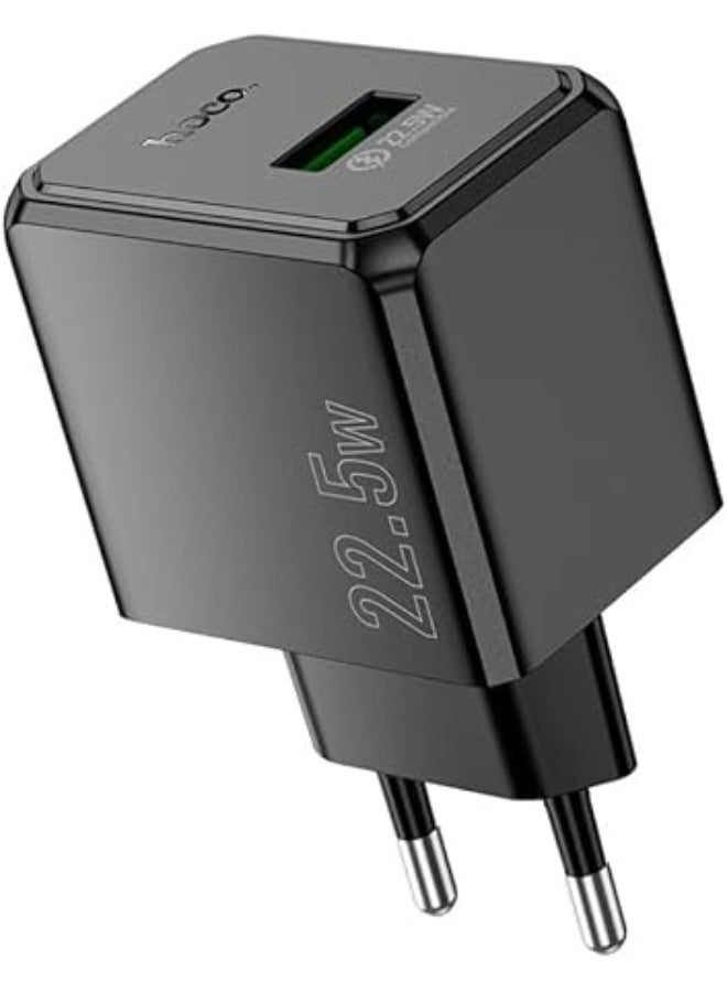 Hoco CS17A Single Port 22.5W Multi-Protocol Charger, Black - Image 2